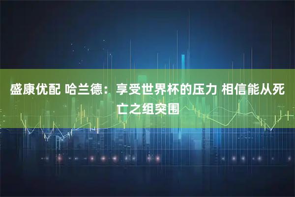 盛康优配 哈兰德:享受世界杯的压力 相信能从死亡之组突围