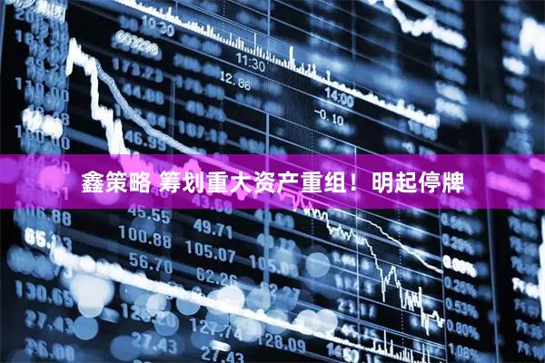 鑫策略 筹划重大资产重组！明起停牌