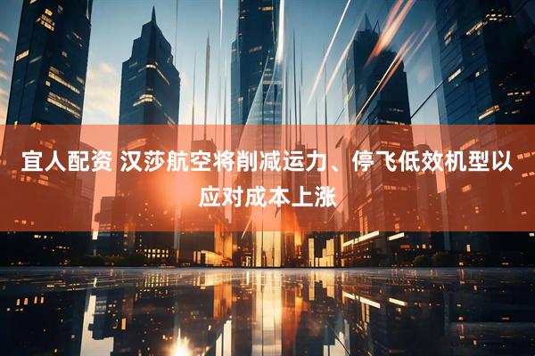 宜人配资 汉莎航空将削减运力、停飞低效机型以应对成本上涨